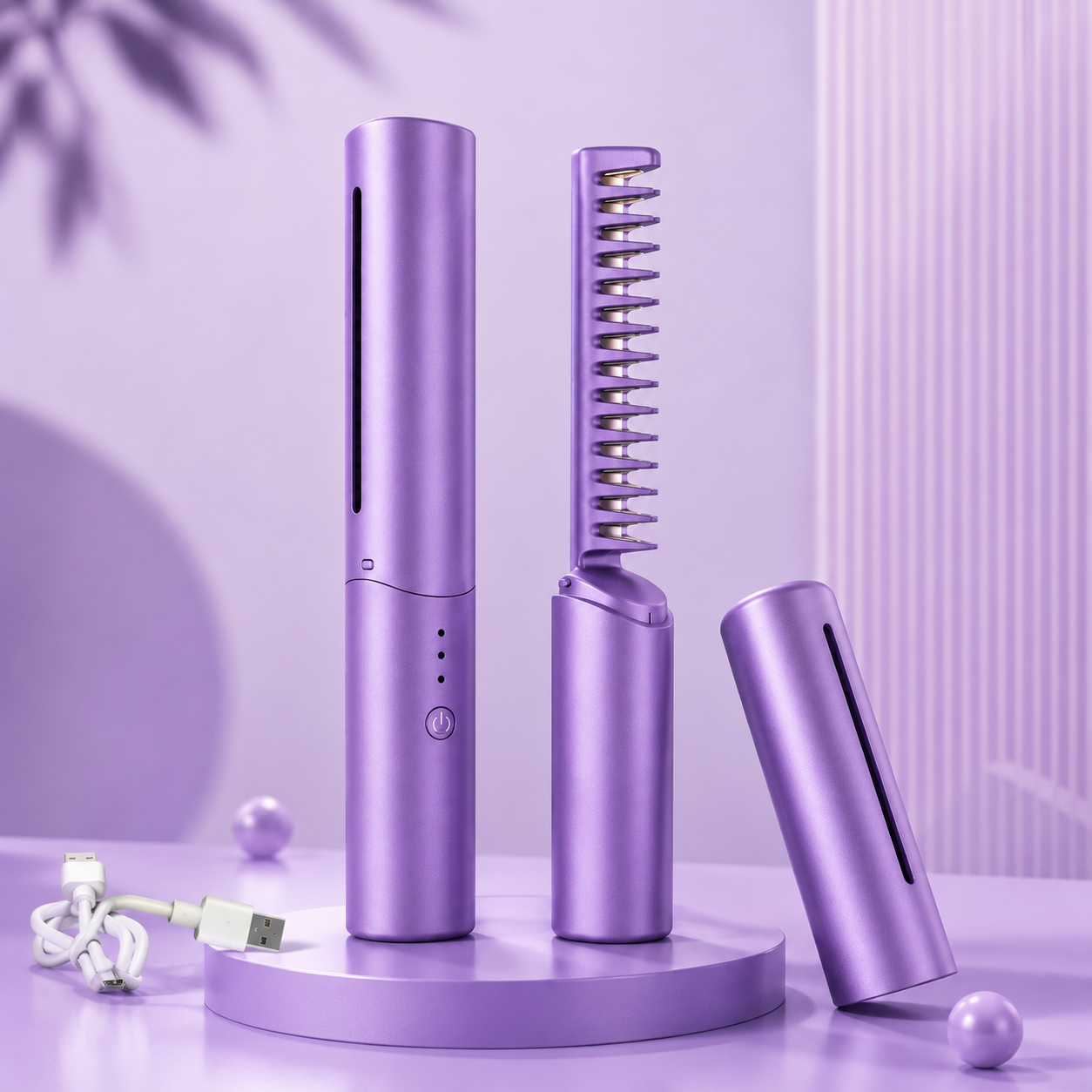 Wireless Hot Comb Straightening Brush