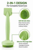 Double Headed Face Cleansing Brush – Deep Pore Cleansing, Exfoliating & Blackhead Removal Tool (Pack of 2)