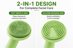 Double Headed Face Cleansing Brush – Deep Pore Cleansing, Exfoliating & Blackhead Removal Tool (Pack of 2)