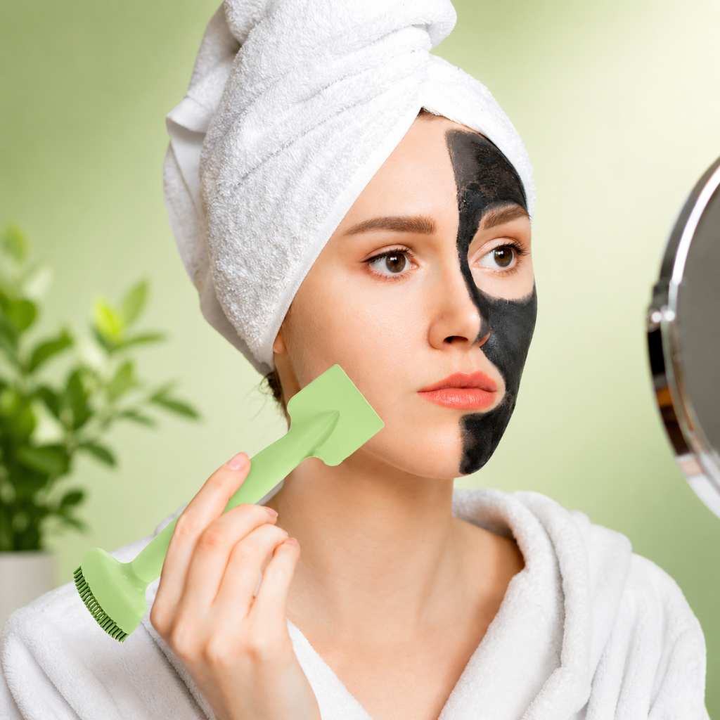 Double Headed Face Cleansing Brush – Deep Pore Cleansing, Exfoliating & Blackhead Removal Tool (Pack of 2)