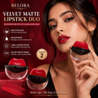 BELORA Velvet Matte Lipstick Duo – Waterproof, Non-Stick Cup & Long-Lasting Color (Pack of 2)
