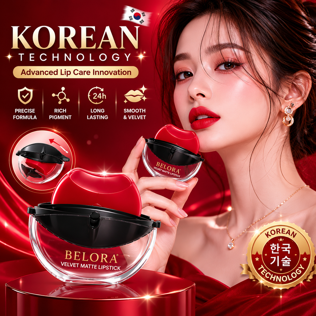 BELORA Velvet Matte Lipstick Duo – Waterproof, Non-Stick Cup & Long-Lasting Color (Pack of 2)