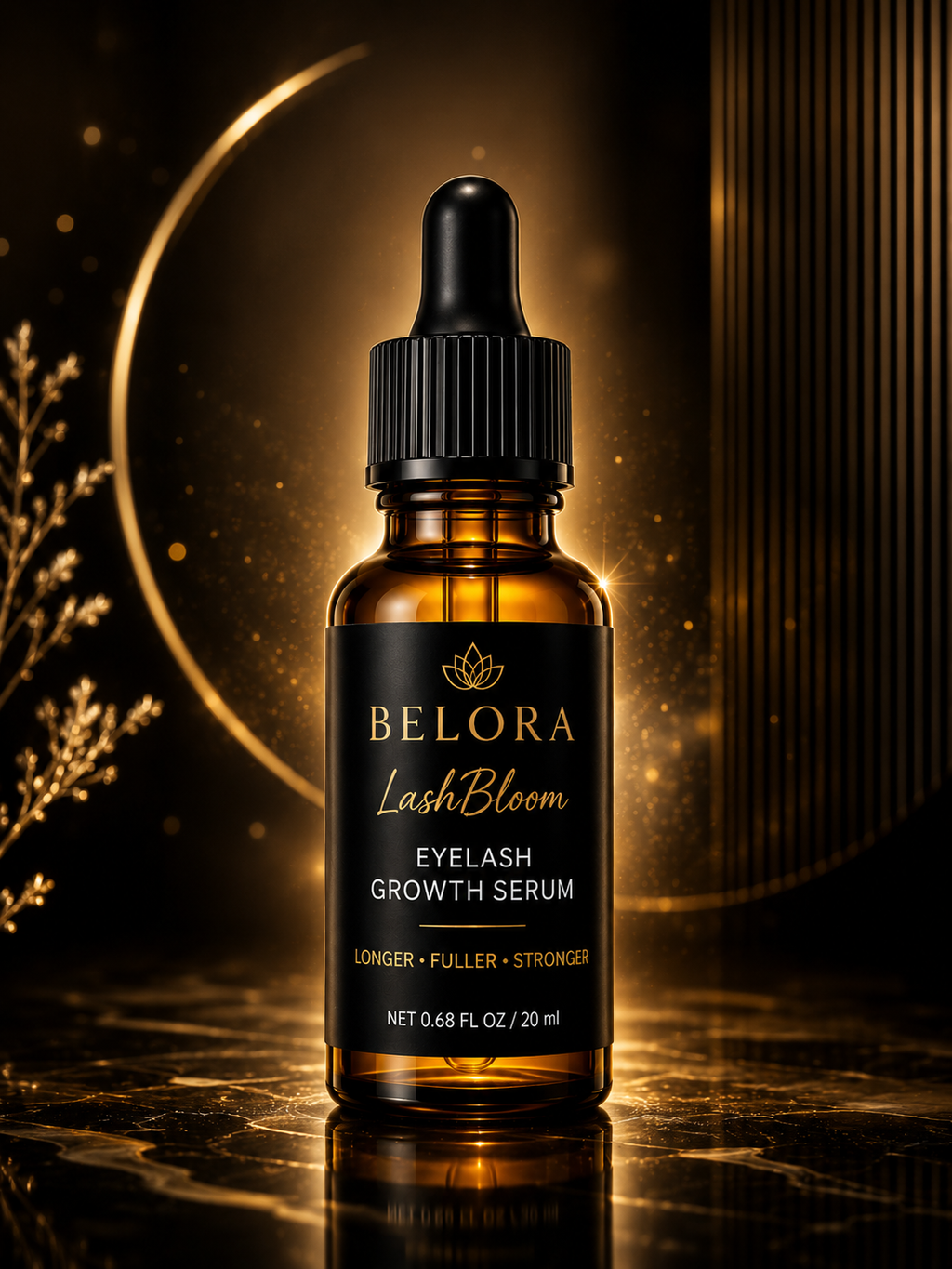 BELORA LashBloom Eyelash Growth Serum – Longer, Fuller & Stronger Looking Lashes