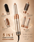 stylePro™ 5‑in‑1 Multi‑Functional Hair Styling Tool – Detachable Hot Air Brush & Dryer